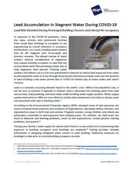 Cover_Lead Accumulation in Stagnant Water