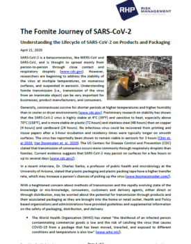 Cover_The Fomite Journey of SARS-CoV-2