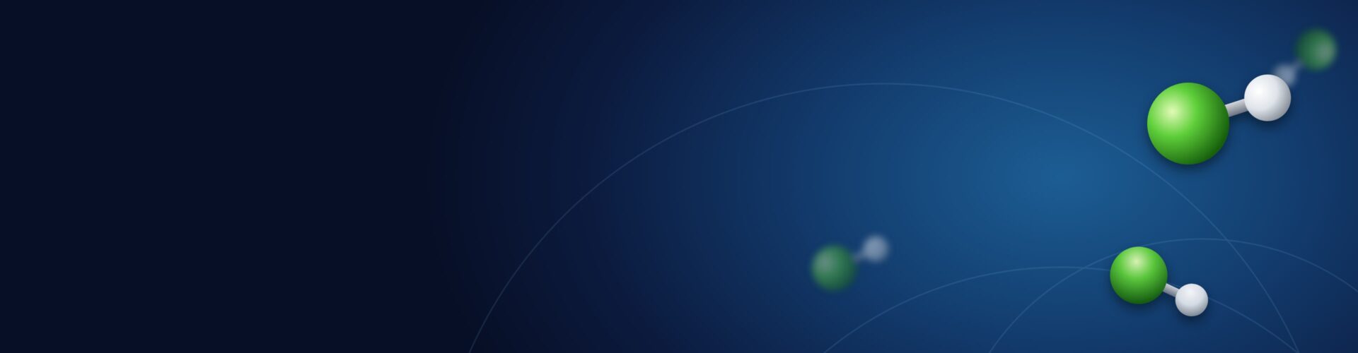 HCl molecules on a dark blue background